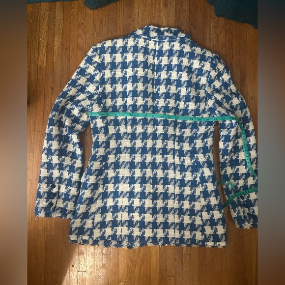 Steve Madden Blue and White houndstooth Blazer - XS - Picture 3 of 5